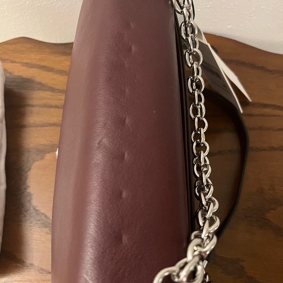 Calvin Klein Bags Calvin Klein Lock Leather Shoulder Bag Oxblood